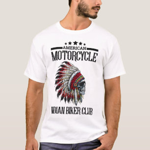 Camiseta Motografia do American Motorcycle Indian Biker Clu