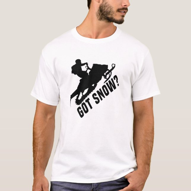Camiseta Motoneve - Presentes de Motoneve com Neve (Frente)