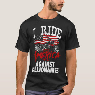 Camiseta Motoqueiro Anti-Trump Pró-democracia Resiste Contr