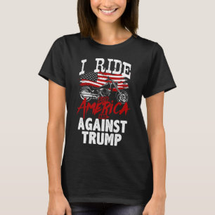 Camiseta Motoqueiro Anti Trump Pró Democracia Resistir Cont