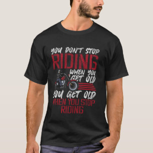Camiseta Motoqueiro Clássico de Motocicleta Aposentado Vovô