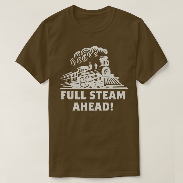 Camiseta Motor A Vapor cheio À Frente (Frente do Design)