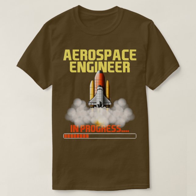 Camiseta Motor aeronáutico do Engenheiro aeroespacial em cu (Frente do Design)