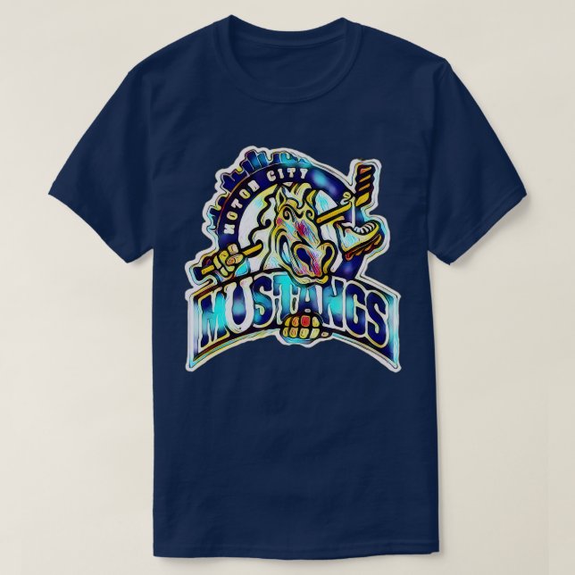 Camiseta Motor City Mustangs Roller Hockey (Frente do Design)