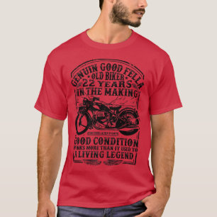 Camiseta Motor Clássico Biker De 22 Anos Com Estilo Retroat