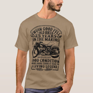 Camiseta Motor Clássico Biker De 25 Anos Com Estilo De Retr