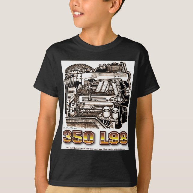 Camiseta Motor de 350 L98 Corveta (Frente)