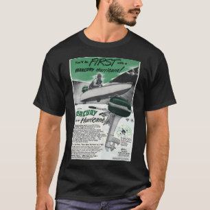 Camiseta Motor de Barco Fora de Borda Furacão Década de 195