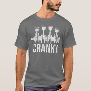 Camiseta Motor de Carro Irritado Virabrequim Amante de Carr