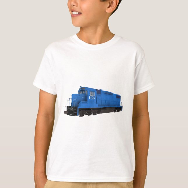 Camiseta Motor de comboio azul: (Frente)