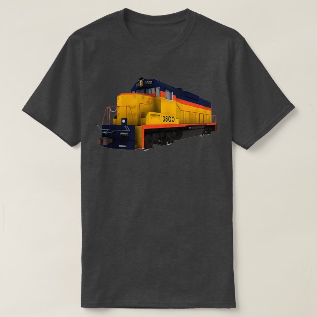 Camiseta Motor de Comboio Ferroviário 18 (Frente do Design)