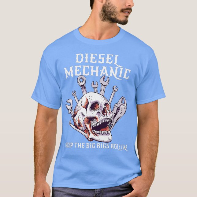 Camiseta Motor de Ônibus de Caminhão Técnico (Frente)