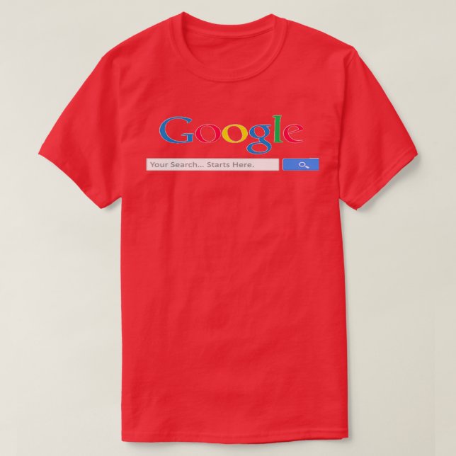 Camiseta motor de pesquisa Google (Frente do Design)