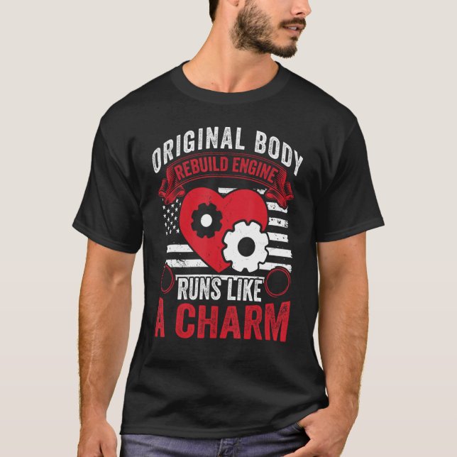 Camiseta Motor de reconstrução - Operação de coração aberto (Frente)