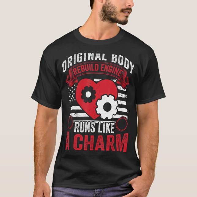 Camiseta Motor de reconstrução - Operação de coração aberto (Frente)