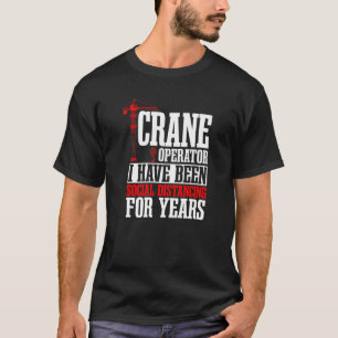 Camiseta Motor de torre de construção do operador de guinda