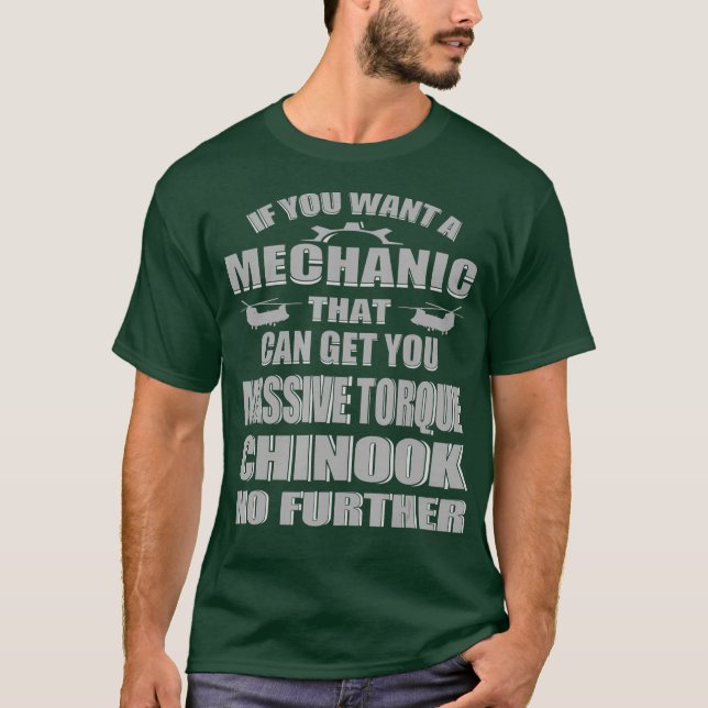 Camiseta Motor diesel mecânico de helicóptero engraçado (Frente)