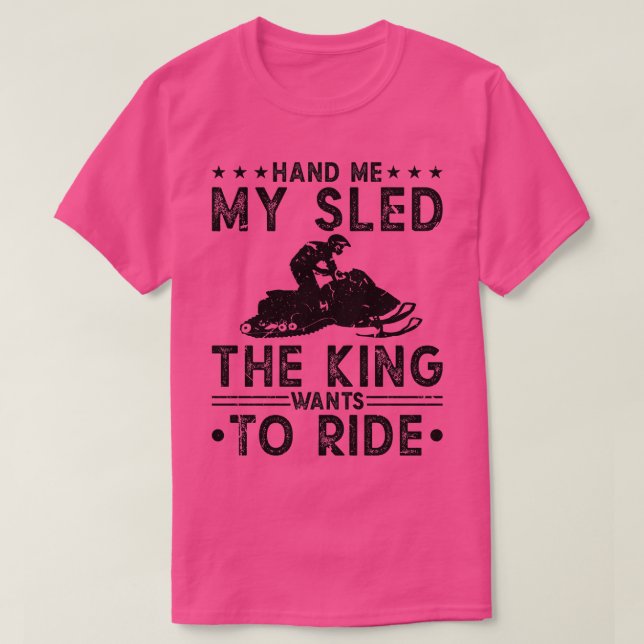 Camiseta Motor Sled King Snowmobile (Frente do Design)