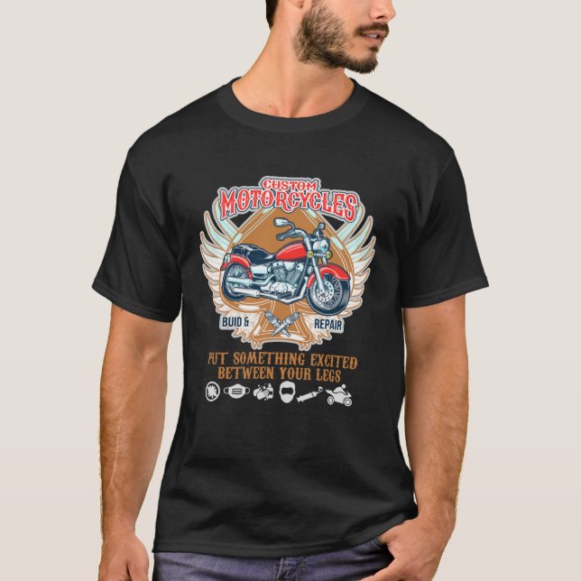 Camiseta Motorbike Adventure  for Men Women Oversized (Frente)