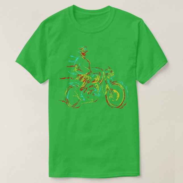 Camiseta Motorbike Bike Motocross Motorcicist Colorful Abs (Frente do Design)