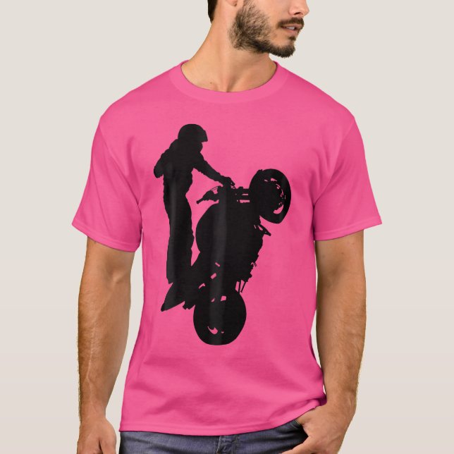 Camiseta Motorbike Shirt Wheelie Biker (Frente)