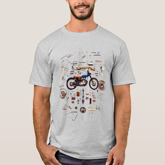 Camiseta Motorcycle Anatomy – The Art of Motion (Frente)