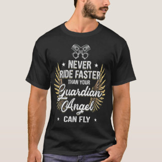 Camiseta Motorcycle Biker Bell Guardian Angel Christian Bik