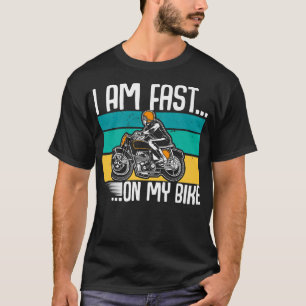 Camiseta Motorcycle Biker Motorbike Rider Eu Sou Rápido No 