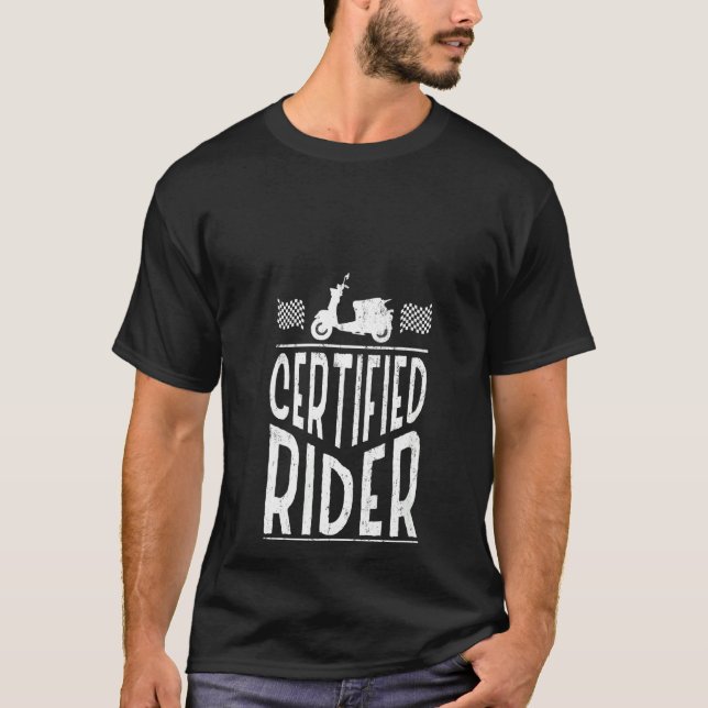 Camiseta Motorcycle Driver Biker Sco certificado para mulhe (Frente)
