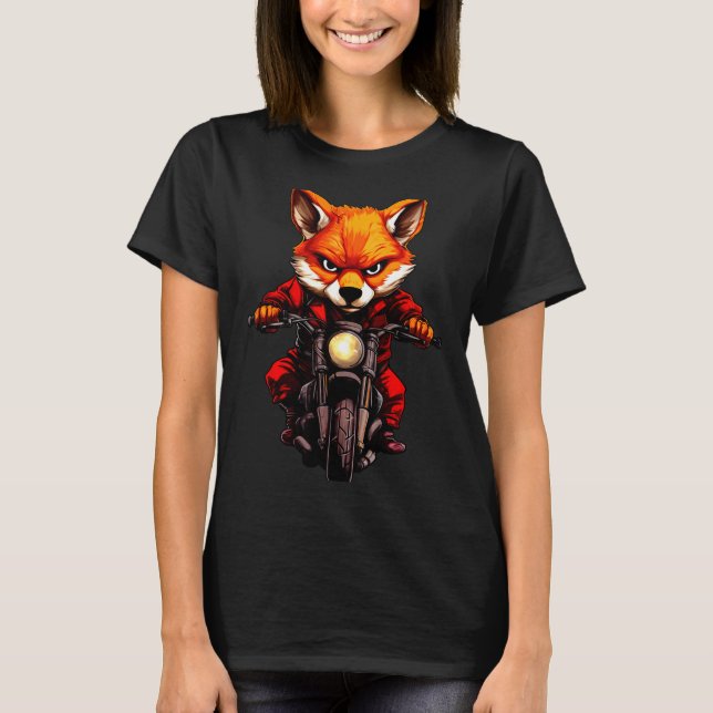 Camiseta Motorcycle Foxes  (Frente)