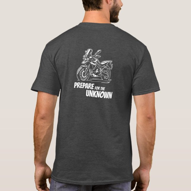 Camiseta Motorcycle Garage Prepare for the Unknown T-Shirt (Verso)