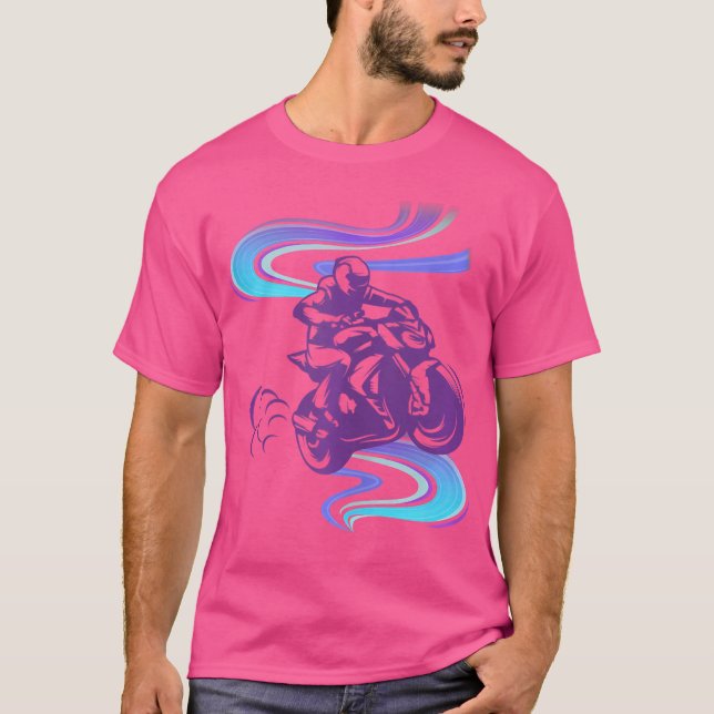 Camiseta Motorcycle Motorcycles Motorbike Purple Whirl (Frente)