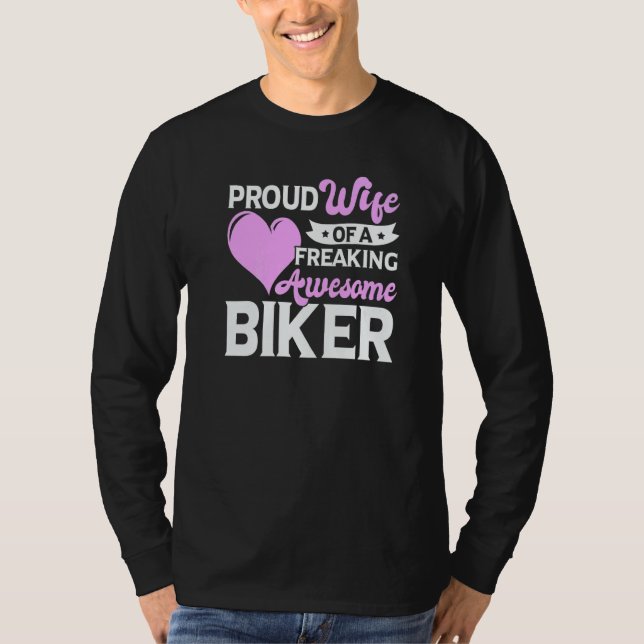Camiseta Motorcycle  Motorcyclist Biker Wife (Frente)