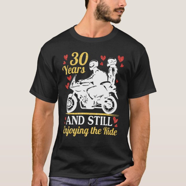 Camiseta Motorcycle Riders Casado 30 Anos E Ainda Aproveita (Frente)