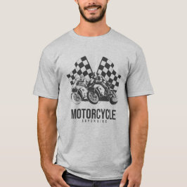 Camiseta Motorcycle Superbike Racing with Checkered Flags