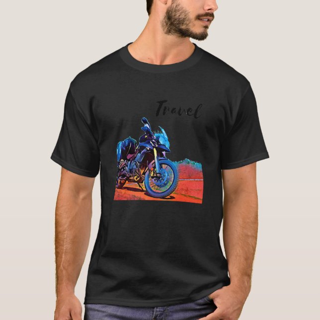 Camiseta Motorcycle Travel Adventure Bike (Frente)