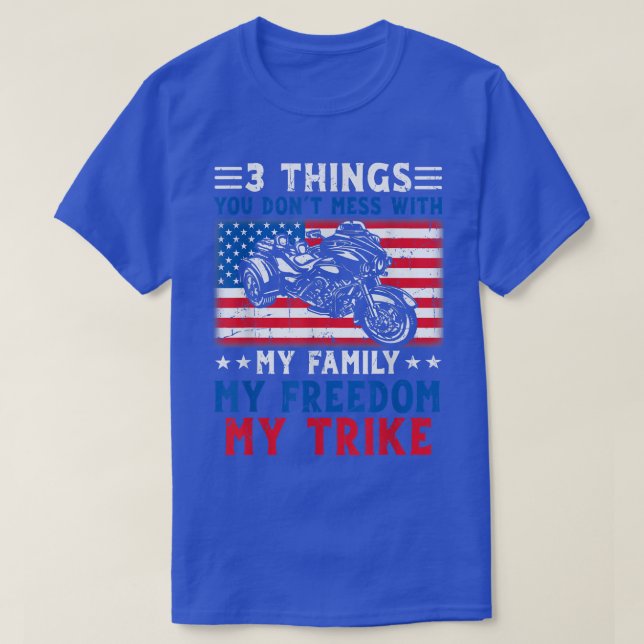 Camiseta Motorcycle Trike American Biker governa com graça (Frente do Design)