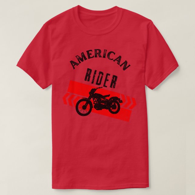 Camiseta Motorcycle Vintage Biker American Rider (Frente do Design)