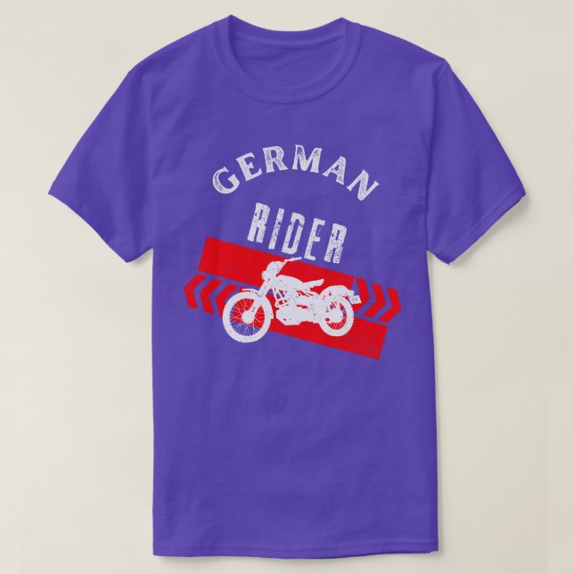 Camiseta Motorcycle Vintage Biker na Alemanha (Frente do Design)