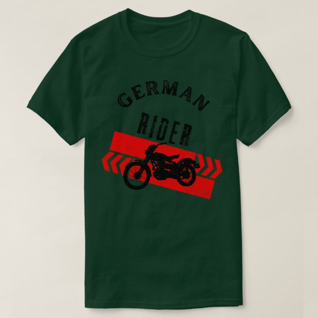 Camiseta Motorcycle Vintage German Biker (Frente do Design)