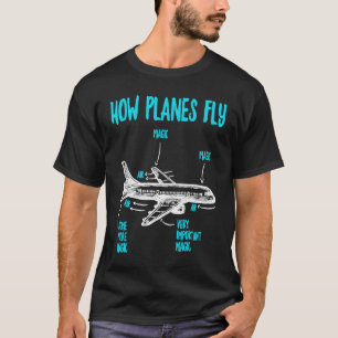 Camiseta Motores de Engenheiro aeroespacial para aviões Voa