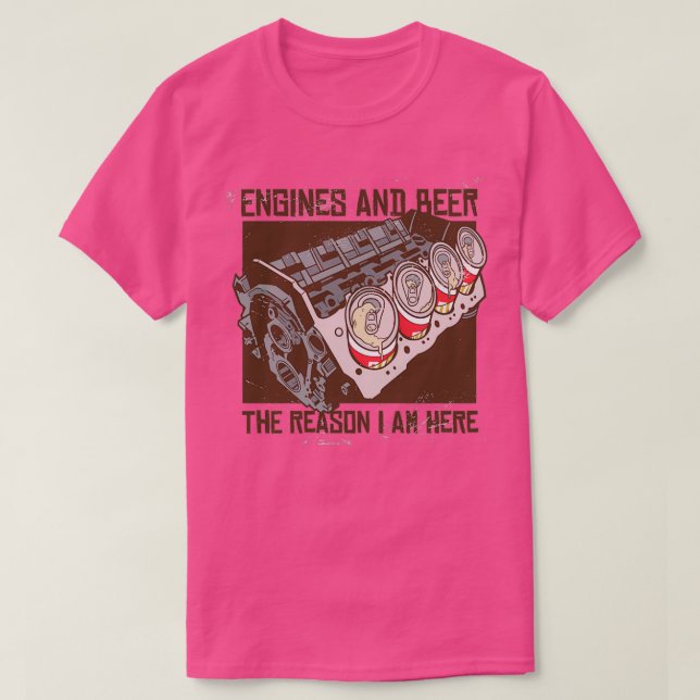 Camiseta Motores e cerveja (Frente do Design)