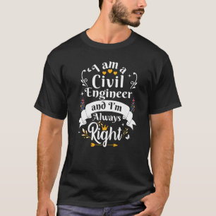 Camiseta Motores Mecânicos Para Mulheres Engenheiros Civis