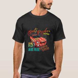 Camiseta Motores Psicopatas Da Rua 64, Com Um Raio Vermelho