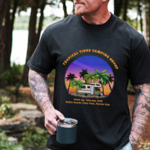 Motorhome de Acampamento Tropical Texto Personaliz