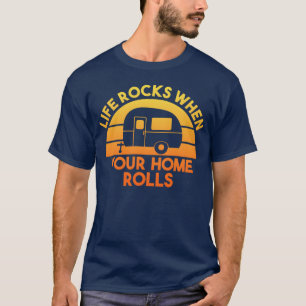 Camiseta Motorhome Rv Camping Camper A Vida é Incrível Quan