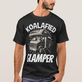Camiseta Motorhome Rv Camping Camper Koalafied Glamper vint
