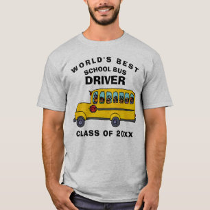 Camiseta Motorista de auto escolar do mundo o melhor