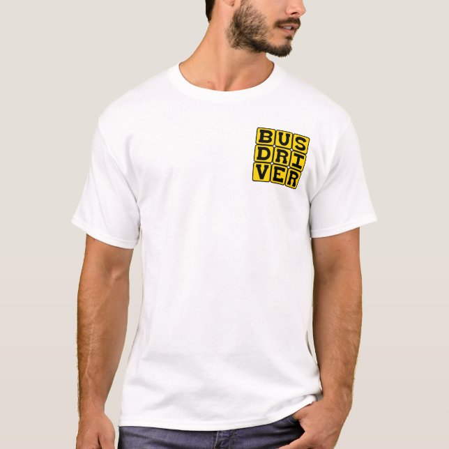 Camiseta Motorista de barramento, profissão de transporte (Frente)