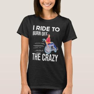 Camiseta Motorista de cadeira de rodas e do pescoço